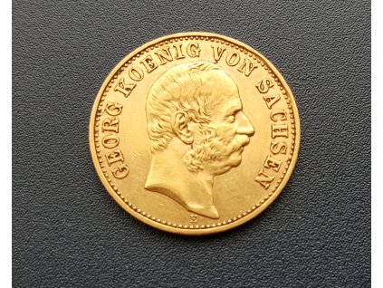 Zlatá 10 marka Georg von Sachsen 1903 E