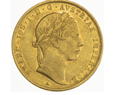 Zlatý dukát Františka Josefa I.-1859 A stav 1/0