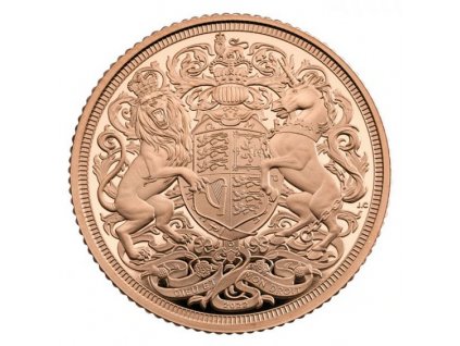 Zlatá mince Piedfort Sovereign - připomínka královny Alžběty