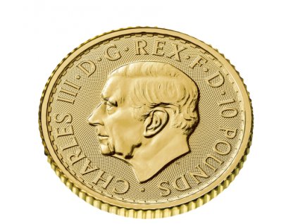 Investiční zlatá mince 1/10 Oz  Britannia 2023-Charles III.