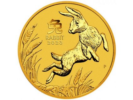 Zlatá mince rok Králíka 2023-1/20 Oz -lunární série III.