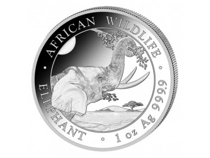 Investiční stříbrná mince somálský slon 2023- 1 Oz