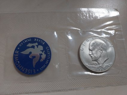 Stříbrný 1 dollar -Eisenhower 1973