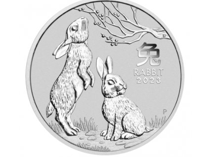Investiční stříbrná mince rok Králíka 2023-lunární série III. 1kg