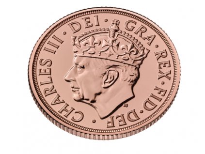 zlatá mince britský korunovační   Půl Sovereign Charles III. 2023