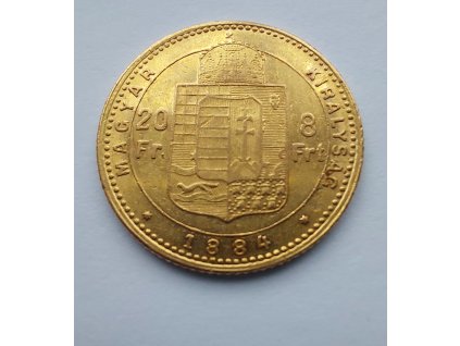 Zlatá Dvacetikoruna Františka Josefa I. rakouská ražba 1892