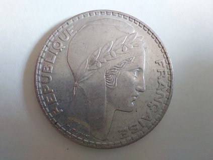 Stříbrný 20 frank Marianne 1929-1939
