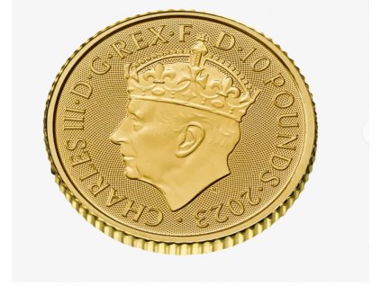Investiční zlatá mince 1/10 Oz  Korunovace 2023-Charles III.