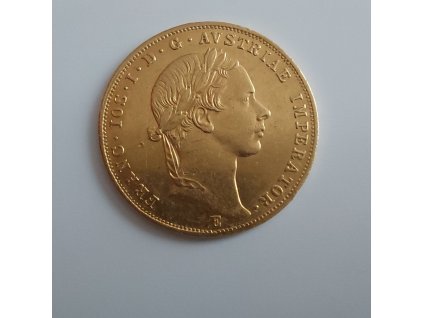 Zlatý dukát Františka Josefa I.-1857 E  stav 1/0