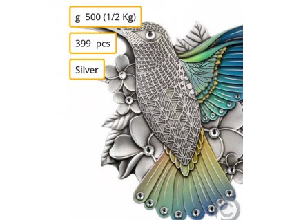 Stříbrná mince Kolibřík -500g-2023-Vanuatu