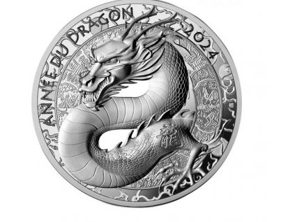 Stříbrná mince lunární rok draka 1 Oz proof-2023-Francie