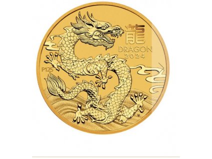 Zlatá mince rok draka 2024 1 Oz-lunární série III.