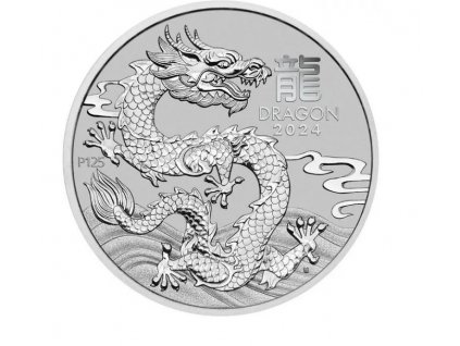 Investiční platinová mince rok draka 2024 -Austrálie 1 Oz-Lunární série III.