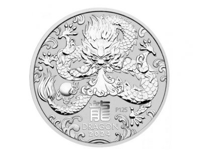 Investiční stříbrná mince rok draka 2024-1 Oz -lunární série III.