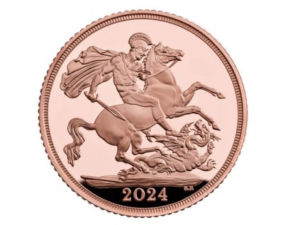 Zlatý korunovační set mincí Sovereign-proof-2024-3 mince