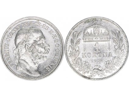 Stříbrná koruna Františka Josefa I. 1914-K.B