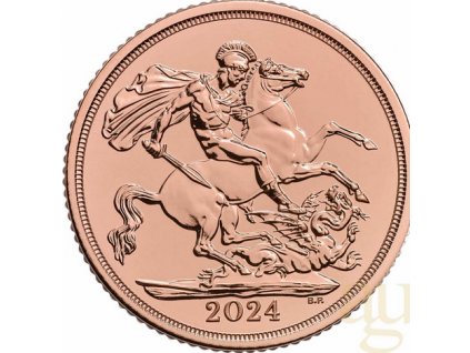 zlatá mince britský Sovereign 2024