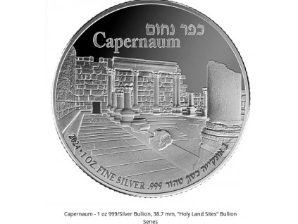 Stříbrná mince Capernaum 1 Oz 2024-Holy Land Sites