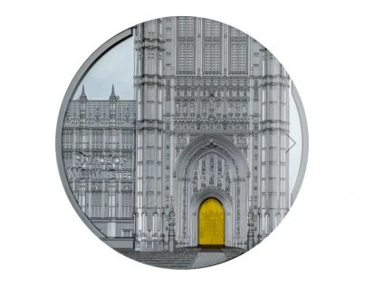 Stříbrná moderní mince Tiffany Art - Westminsterský palác 20223- 5 Oz