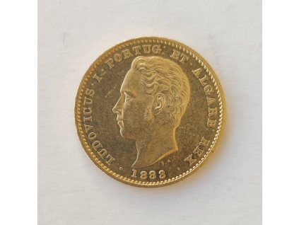 Zlatá mince 5000 reálů Louis I. -1883-Portugalsko