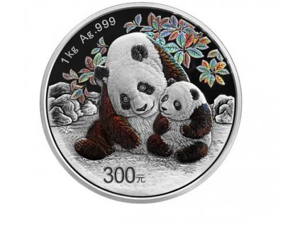 Stříbrná mince čínská panda 2024 proof-1000g