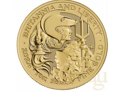 Investiční zlatá mince Britannia and Liberty 2024- 1 Oz- Charles III.