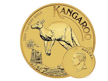 investiční zlatá mince australský klokan (nugget) 2024-1 Oz