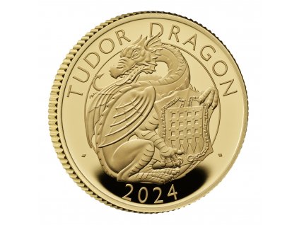 Tudor dragon 2024-heraldická série proof 1/4 Oz