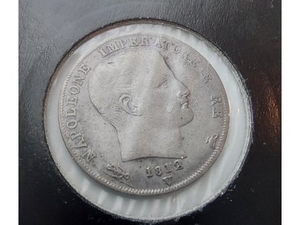 Stříbrná italská 1 lira-Napoleon I. 1812-imperátor