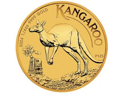 zlatá investiční australská mince klokan -nugget 1/4 Oz 2024