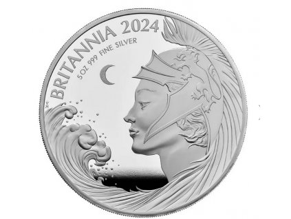 Stříbrná mince Britannia 2024 Silver Proof- 5 Oz