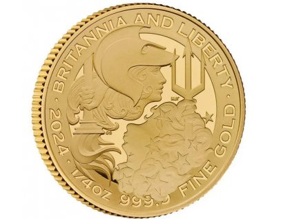 zlatá mince Britannia a Liberty 2024 proof-1/4 Oz