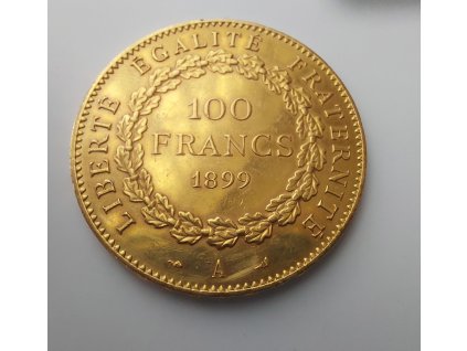 Zlatý francouzský 100 frank- Anděl (Génius) 1899