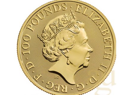 Investiční zlatá mince Britský královský erb - 2019- 1 Oz