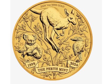 Investiční zlatá mince 1 Oz -125. výroční mincovny Perth Mint-2024