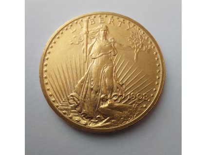 zlatá mince americký double Eagle St.Gaudens-1908