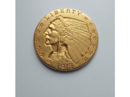 americký zlatý quarter eagle-indiánský náčelník 2.5 dollar-1913