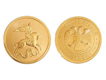 Zlatý ruský 50 rubl Svatý Jiří-1/4 Oz-2009