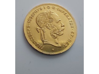 Zlatá mince 4 zlatník Františka Josefa I.-rakouská ražba 1872