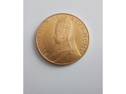 Zlatá mince jubilejní 100 lira Pius XII.- 1950  Vatikán