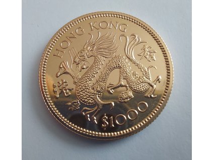 zlatá mince rok Draka 1976-lunární série Honkong-proof
