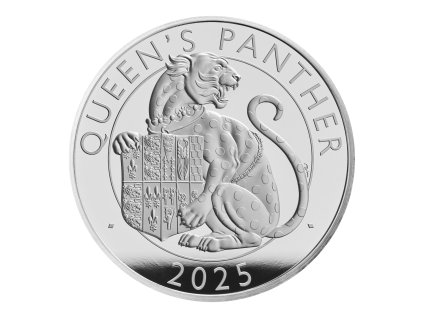 The royal Tudor beasts-The Queen´s Panther-5 Oz stříbrná mince proof-2025