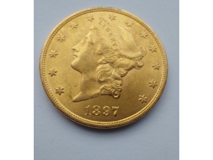 zlatá mince americký double Eagle Liberty-1897-20 USD