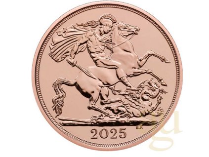 zlatá mince britský double Sovereign 2025-Charles III.