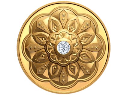 Zlatá mince s diamantem Kanadský diamant - ultra high relief 2020-Proof