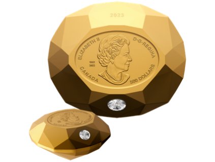 171.8 g Gold Coin - Diamond-Shaped Coin - Forevermark™ Diamond - 2023