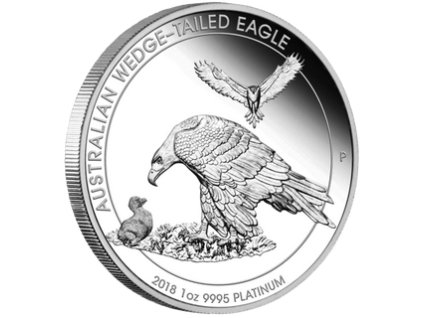 Platinová mince Klínoocasé orel 2018- proof
