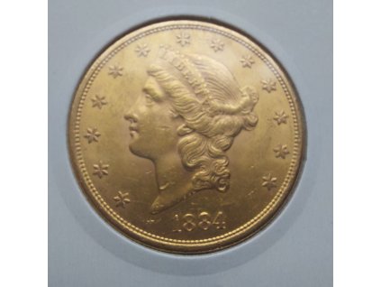 zlatá mince americký double Eagle Liberty-1884-20 USD