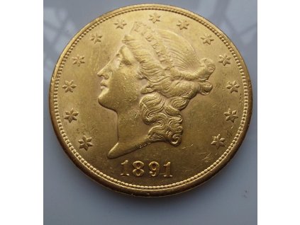 zlatá mince americký double Eagle Liberty-1891-20 USD