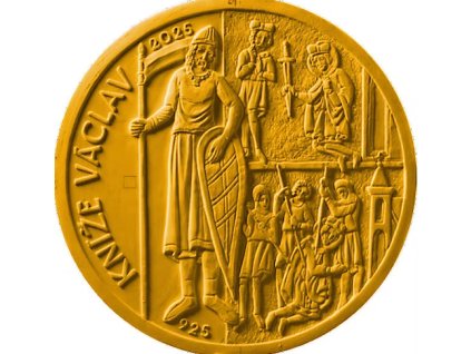 Zlatá mince k 1100. výročí začátku vlády knížete Václava 10000Kč B. K.-1 Oz